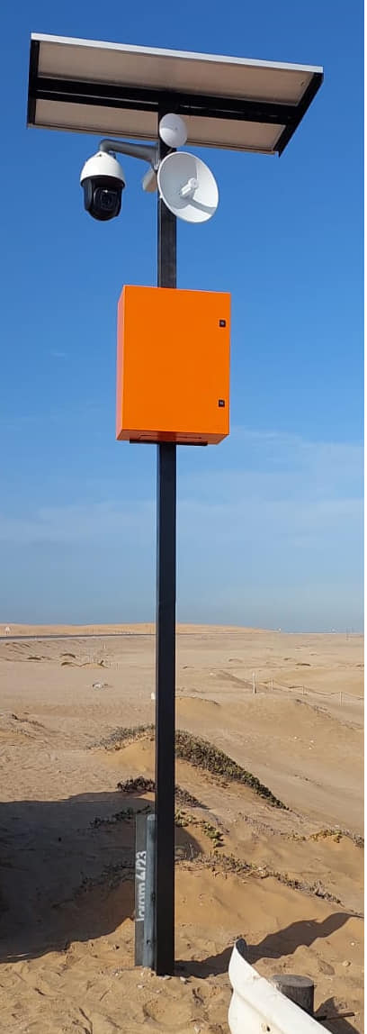 Standalone solar-powered CCTV monitoring station